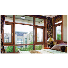 latest Design Double Tempered Glass Wood and Aluminum Casement Window